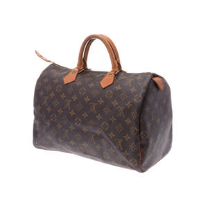 Louis Vuitton Speedy Leather Brown Monogram Handbag
